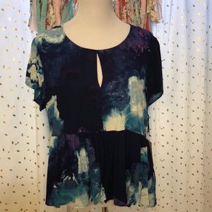 Water color juicy Couture peplum top